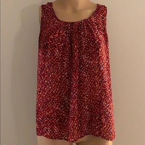 Pink speckled tank top